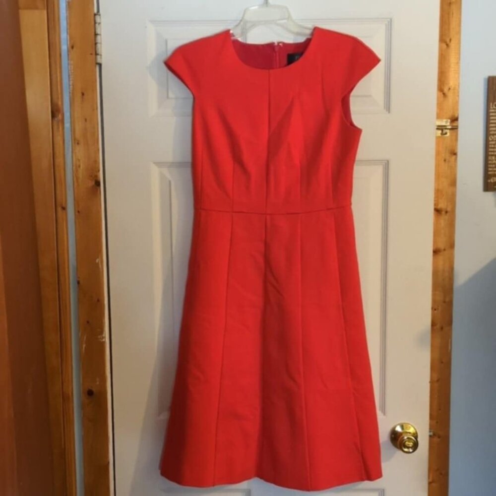 J Crew Sheath Dress Sleeveless Sz 4 Cap Sleeve A Line Midi Mathilde Lined Ponte